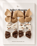 6-Piece Hair Clip Set - Brown Sugar