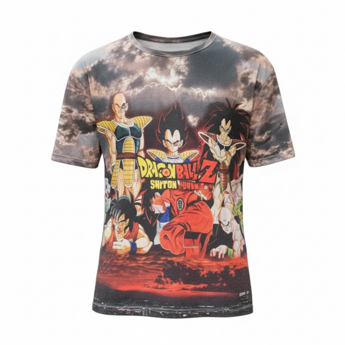 Action Hero Style Graphic T-Shirt for Men  – Casual Tee