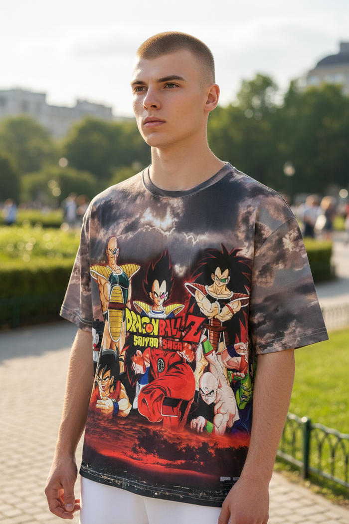 Action Hero Style Graphic T-Shirt for Men  – Casual Tee