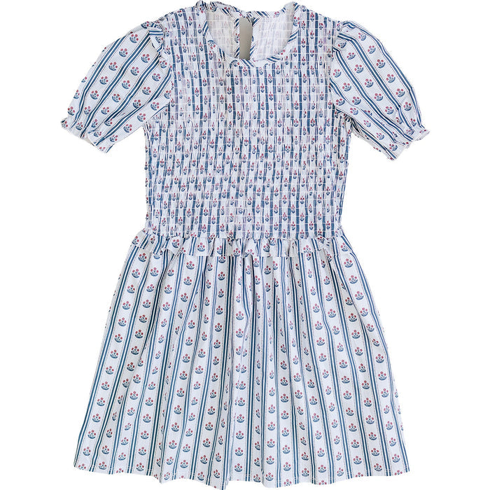 Adult Block Print Floral Dress
