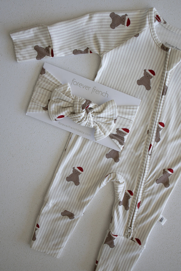 Bamboo Head Wrap | Santa Teddy