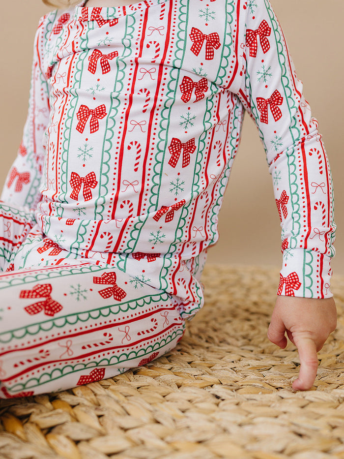 Bamboo Two Piece Set | Retro Candy Cane