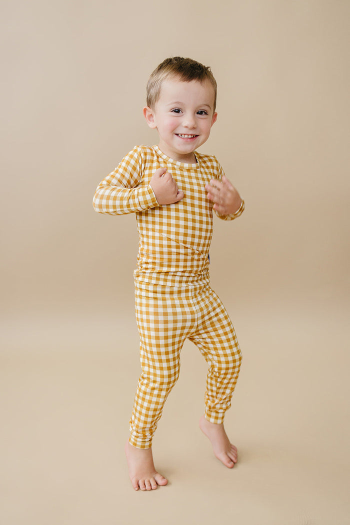 Bamboo Two Piece Set | Yellow Gingham