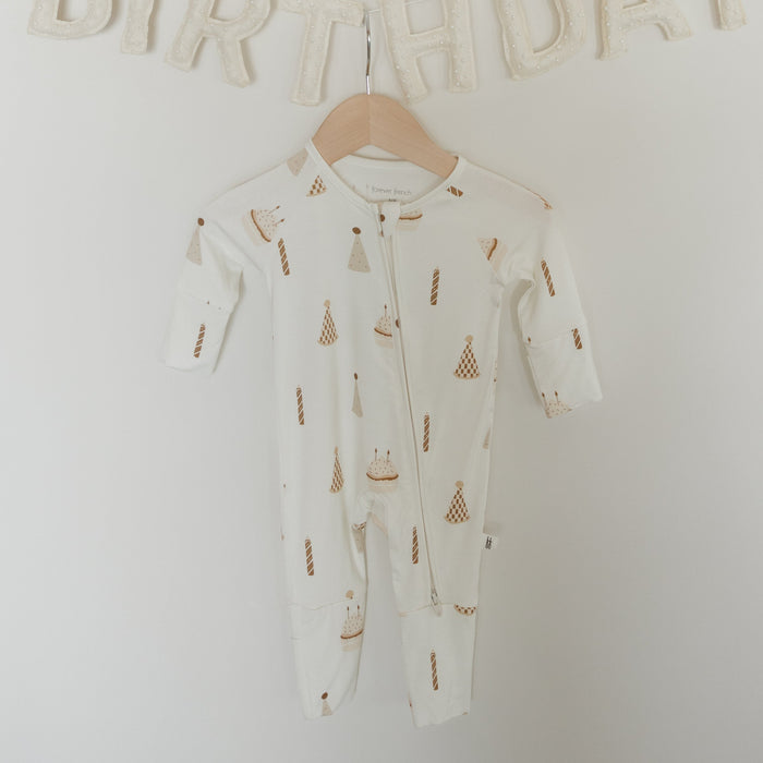 Bamboo Zip Pajamas | Birthday Boy