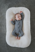 Bamboo Zip Pajamas | Black Gingham