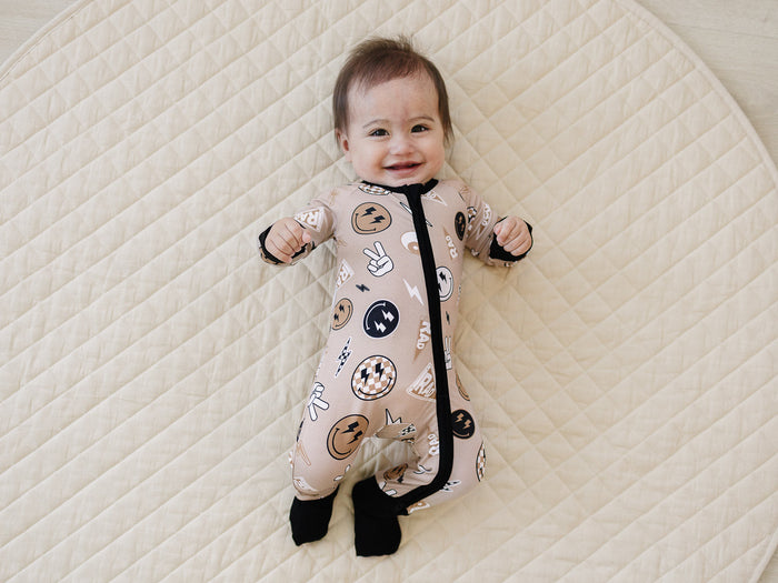 Bamboo Zip Romper | Latte Rad Vibes
