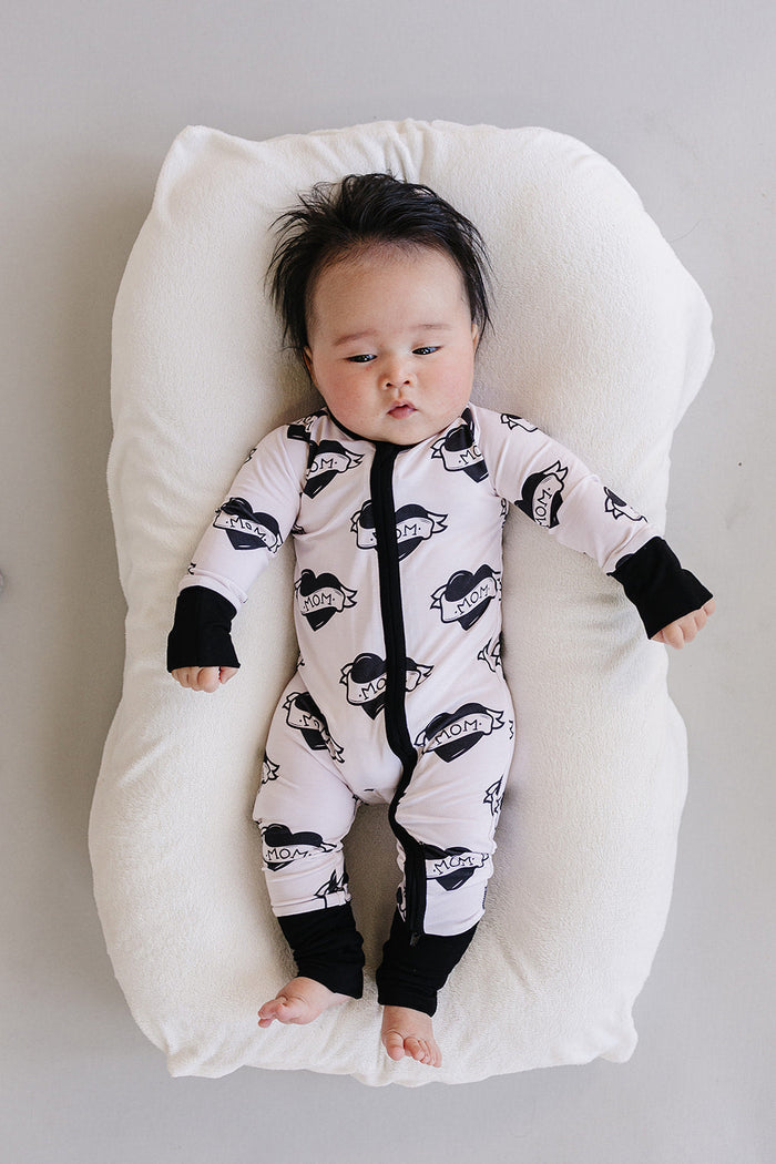 Bamboo Zip Romper | Mom Tattoo
