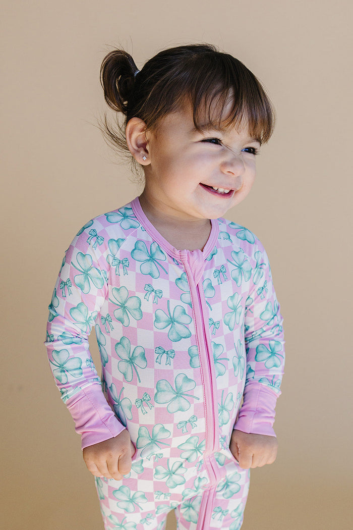 Bamboo Zip Romper | Shamrock & Bows