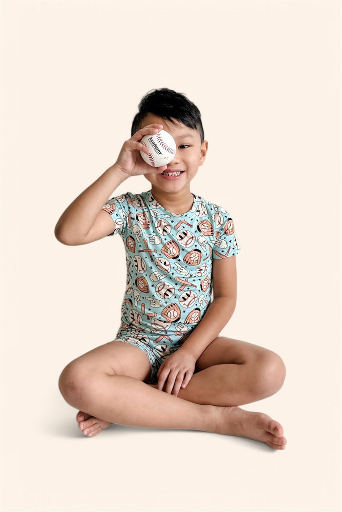 BASEBALL SMILEY DREAM SHORT SET