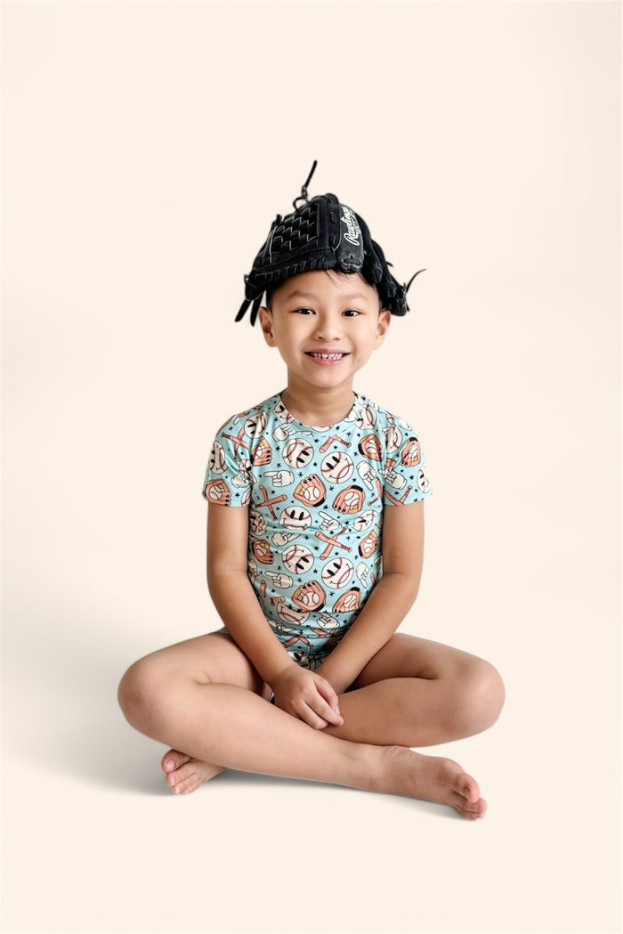 BASEBALL SMILEY DREAM SHORT SET
