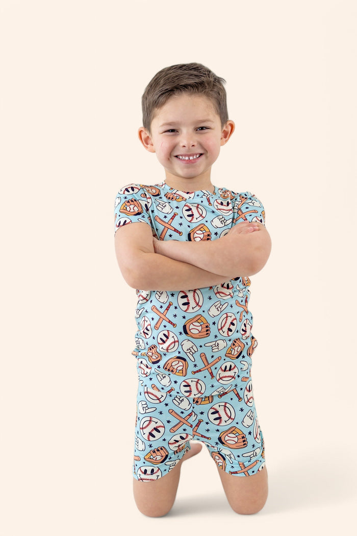 BASEBALL SMILEY DREAM SHORT SET