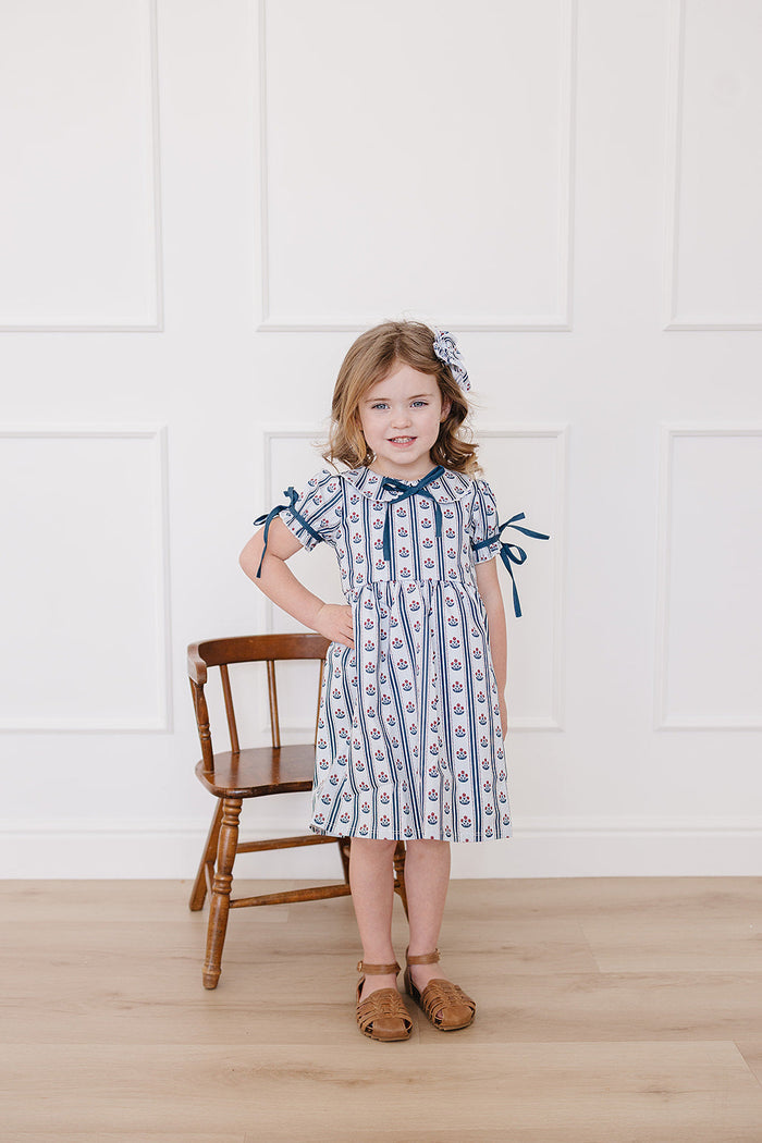 Block Print Floral Dress