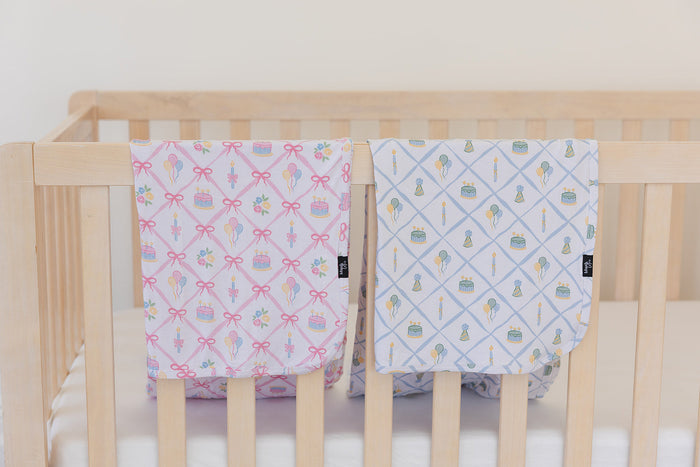 (BLUE) Birthday - Lightweight Blanket