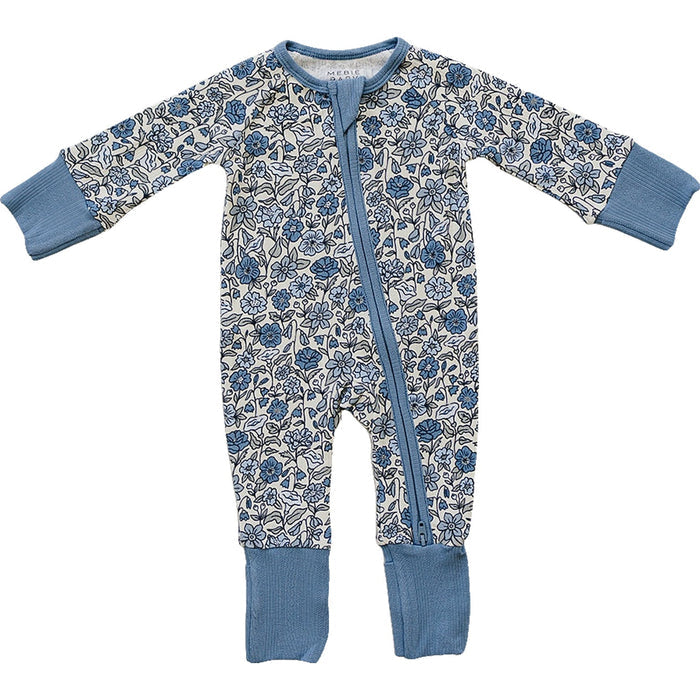 Bluebell Pointelle Bamboo Zipper