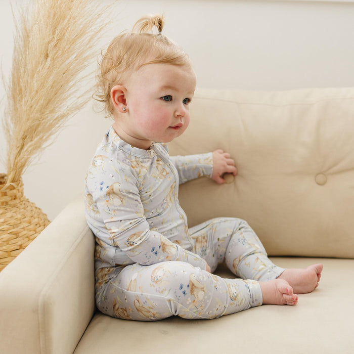 Bunny Blossoms Bamboo Zippy Romper