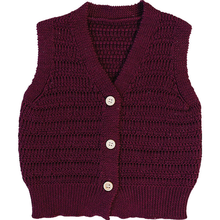 Burgundy Knit Vest