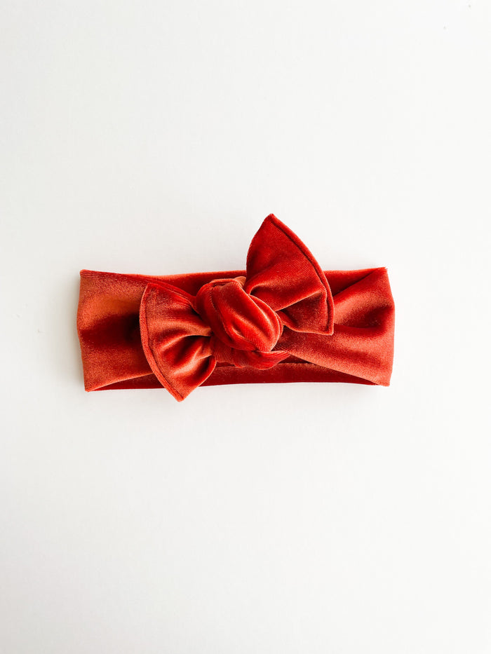 Burnt Orange Velvet Headwrap