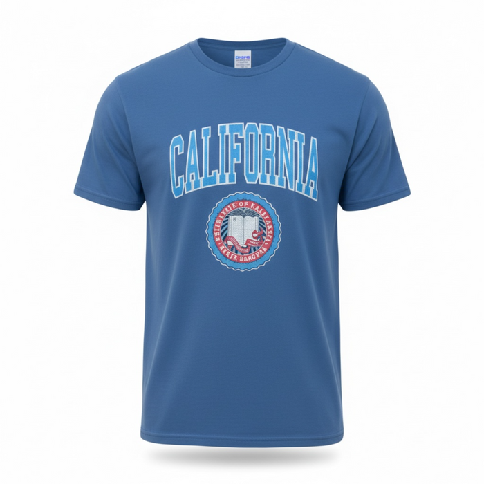 California Men’s T-Shirt – High Quality Cotton, Classic Print, Comfortable Casual Wear