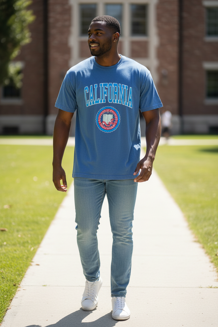 California Men’s T-Shirt – High Quality Cotton, Classic Print, Comfortable Casual Wear