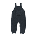 Charcoal Knit Pocket Overalls