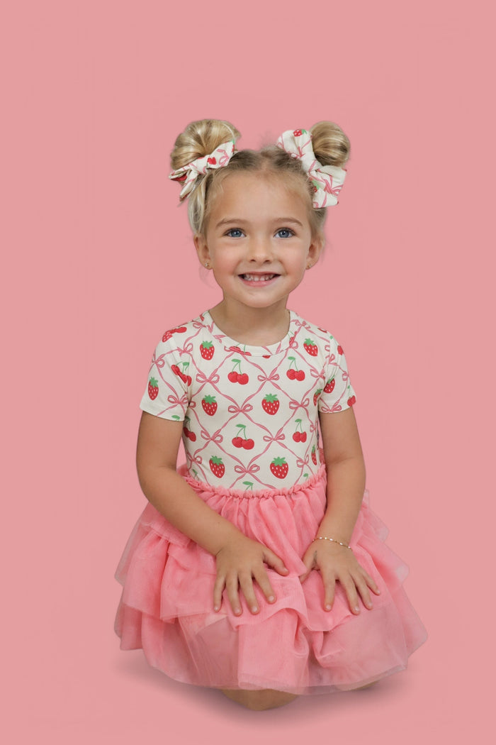 CHERRY BOW BERRY DREAM BOW HAIR CLIPS