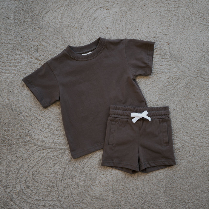 Child Short Set | Espresso