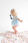 CoComelon x Dream Big Little Co SPRINGTIME MELON DREAM TUTU SHORT SLEEVE BODYSUIT DRESS