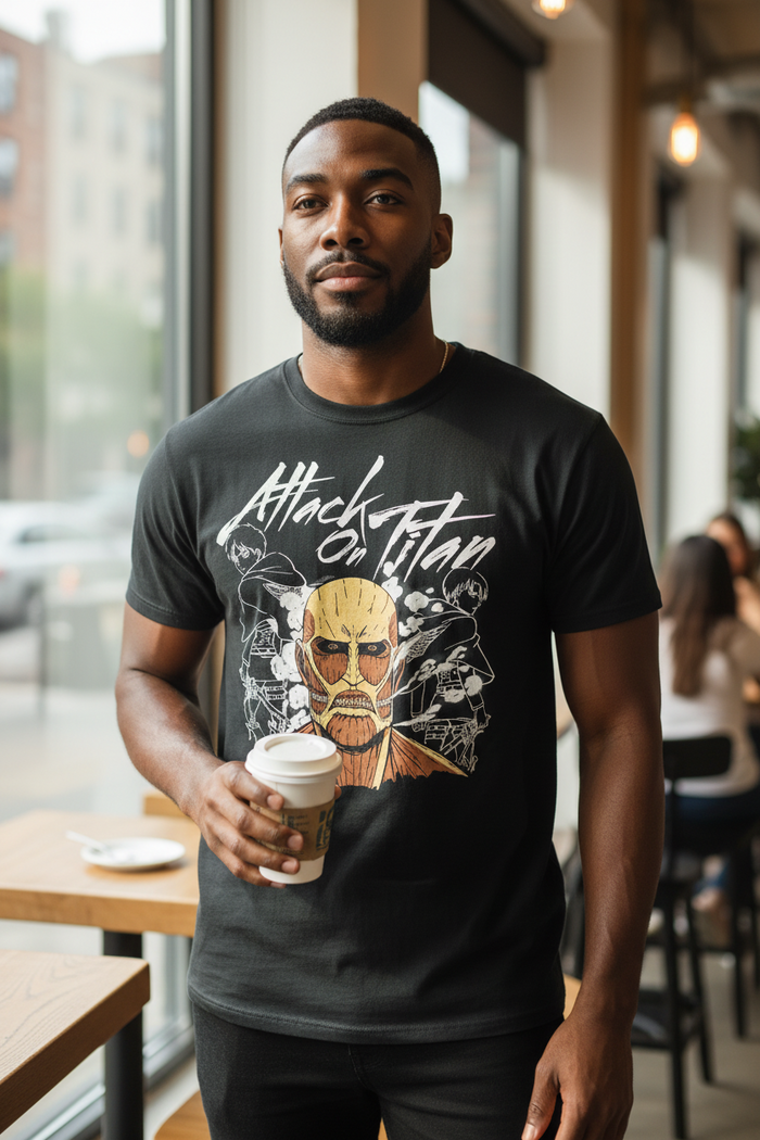 Colossal Warrior Style Graphic T-Shirt – Unisex Tee for Anime Lover