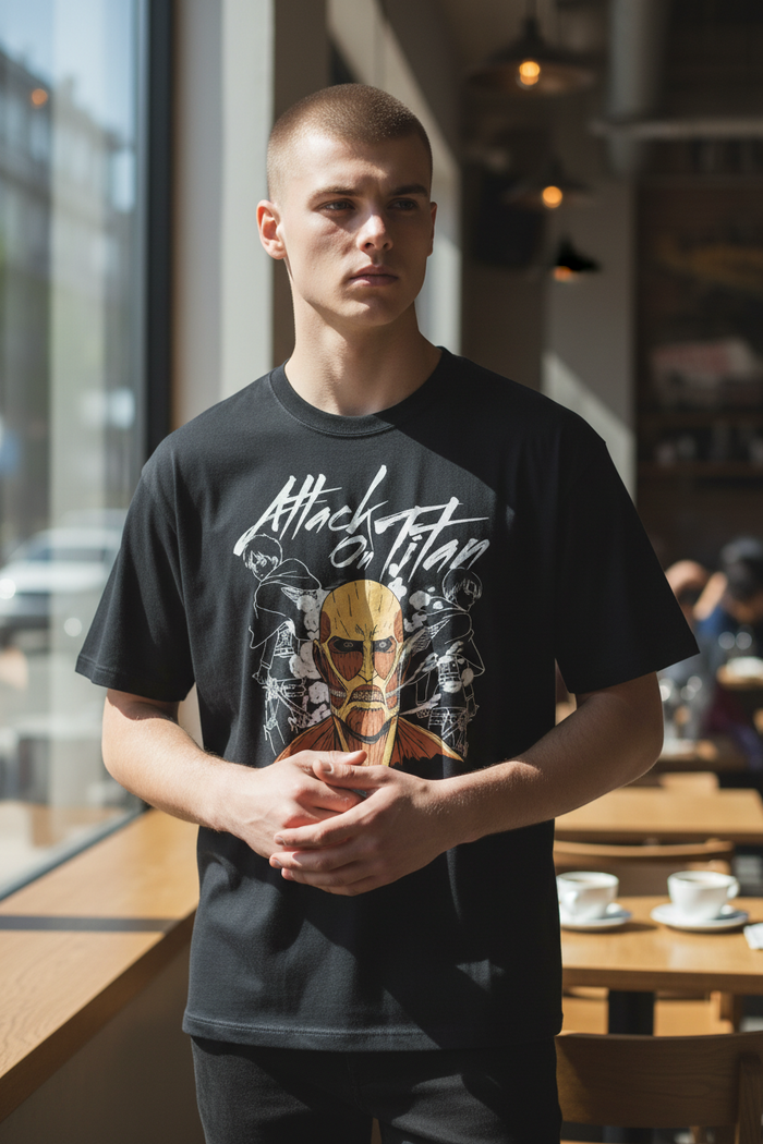 Colossal Warrior Style Graphic T-Shirt – Unisex Tee for Anime Lover