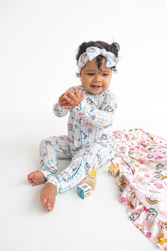 Dream Big Little Co x CoComelon SPRINGTIME MELON DREAM RUFFLE ROMPER