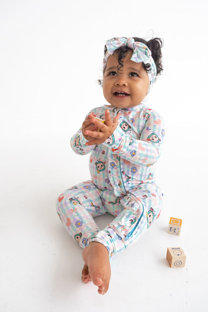 Dream Big Little Co x CoComelon SPRINGTIME MELON DREAM RUFFLE ROMPER