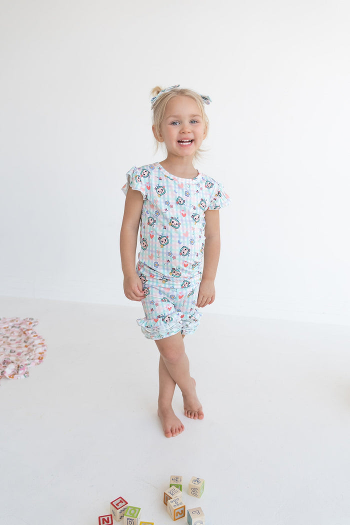 Dream Big Little Co x CoComelon SPRINGTIME MELON DREAM RUFFLE SHORTS