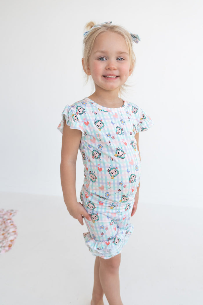 Dream Big Little Co x CoComelon SPRINGTIME MELON DREAM RUFFLE SHORTS