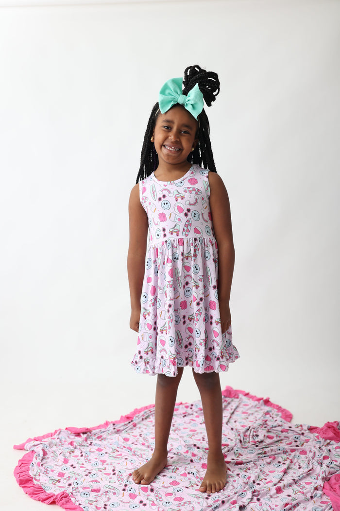EXCLUSIVE BEACHIN’ IT WITH BRYNNLEIGH DREAM RUFFLE DRESS