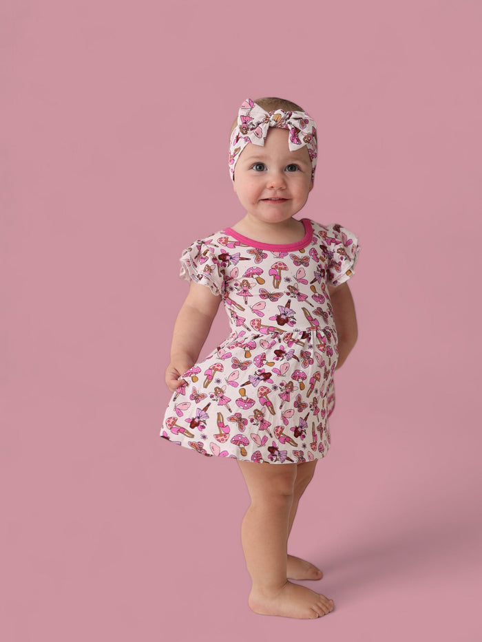 EXCLUSIVE FAIRY FRIENDS DREAM CAP SLEEVE BODYSUIT DRESS