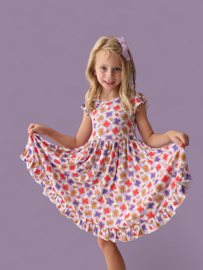 EXCLUSIVE PEANUT BUTTER JELLY TIME DREAM RUFFLE DRESS