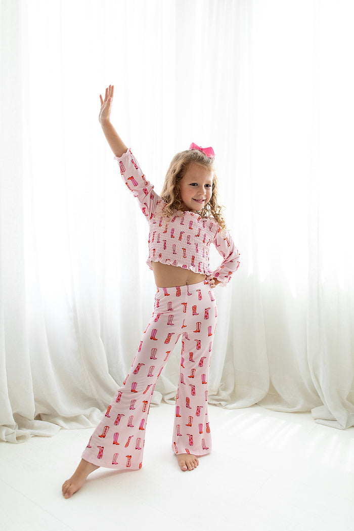 EXCLUSIVE YEE HAW HOLLIE DREAM SMOCKED FLARE SET