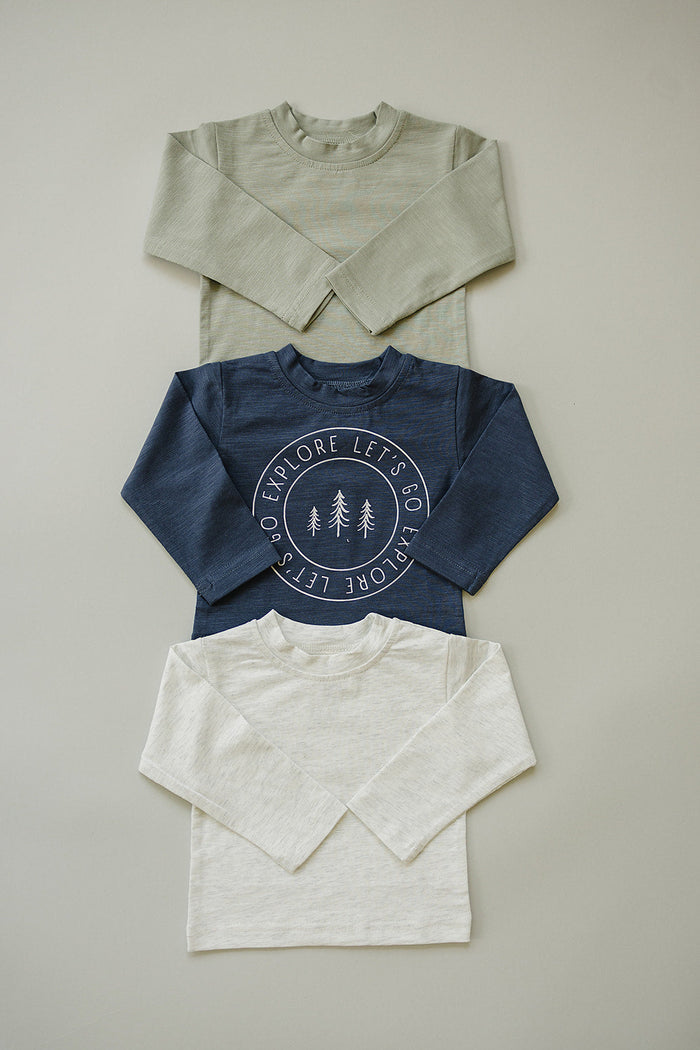 Explore Long Sleeve Cotton Tee