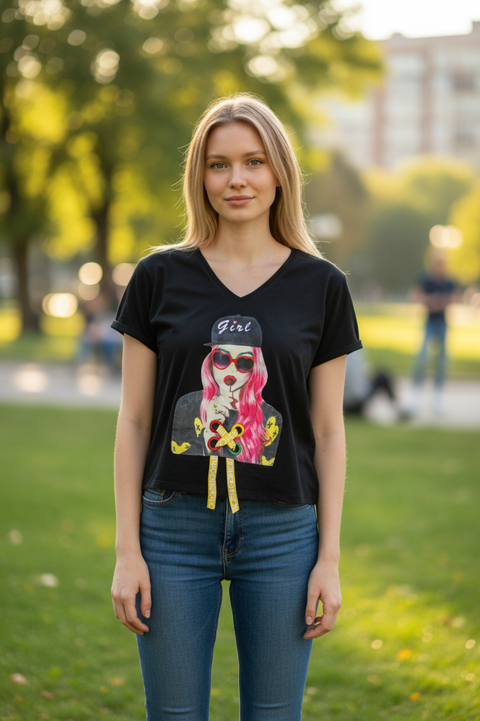 FASHION T-SHIRT COTTON FUN DESIGN