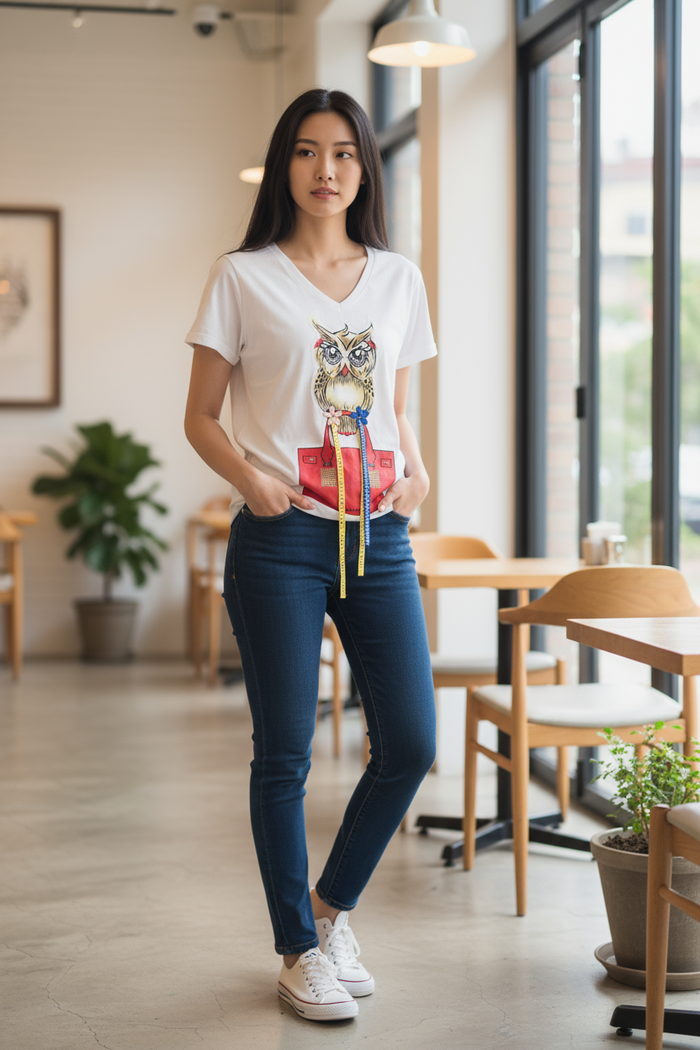 Fashion T-Shirt – Trendy Casual Short Sleeve Tee