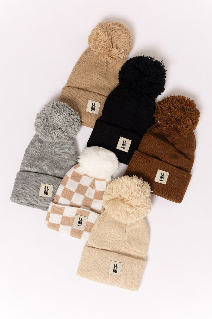 ff Knit Pom Top Beanie | Grey