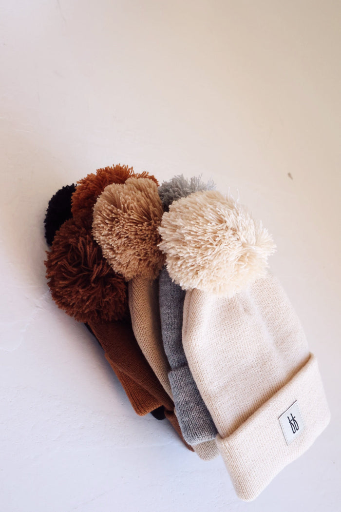 ff Knit Pom Top Beanie | Grey