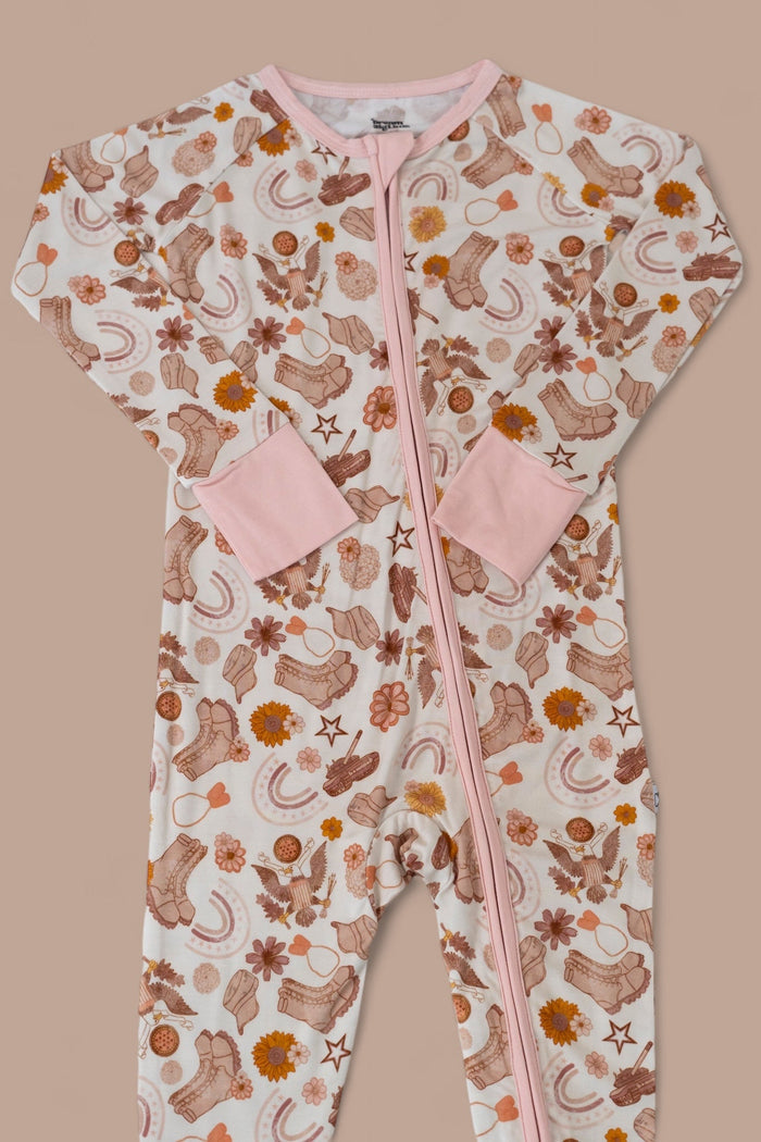 FLOWERS AND BOOTS DREAM ROMPER
