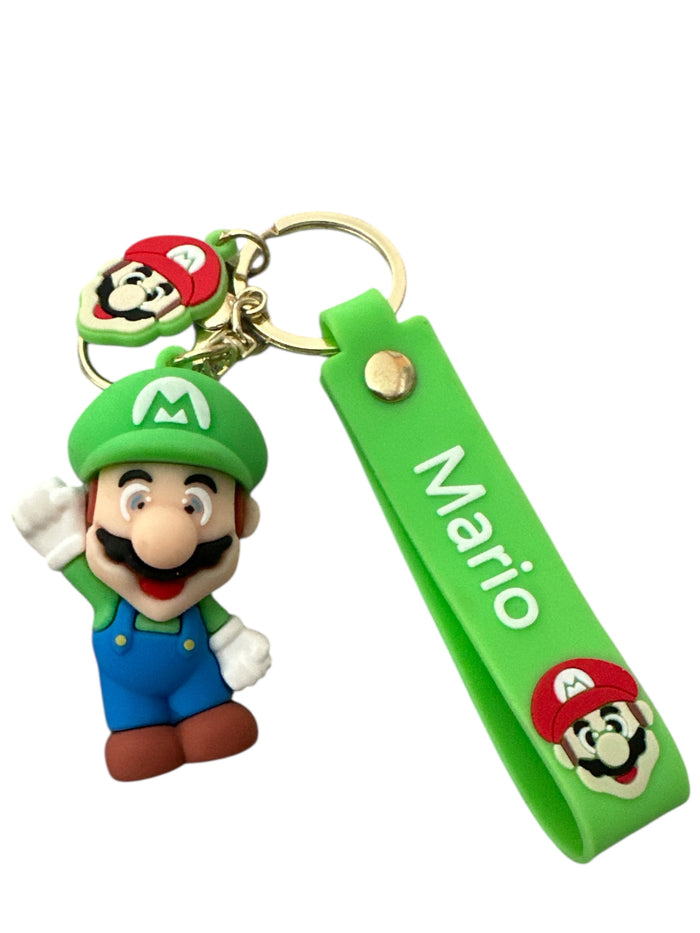 Game Character Themed Silicone Keychain Combo – 2-Pack Set, 3” Mini Soft PVC Figure Keychains with Wrist Strap