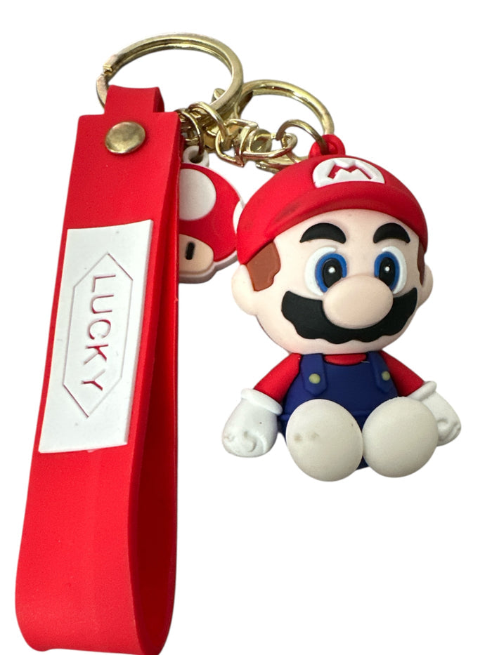 Game Character Themed Silicone Keychain Combo – 2-Pack Set, 3” Mini Soft PVC Figure Keychains with Wrist Strap