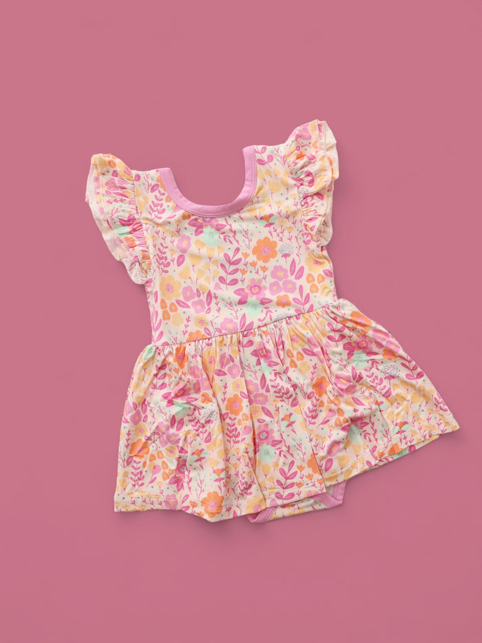 GARDEN TREASURES DREAM CAP SLEEVE BODYSUIT DRESS