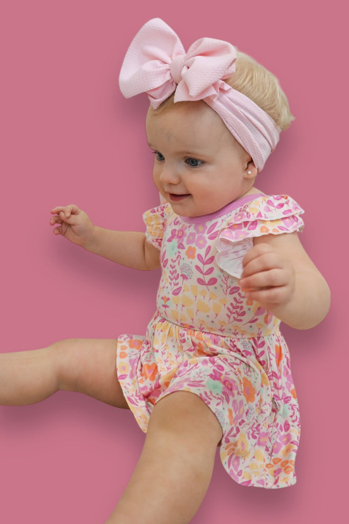 GARDEN TREASURES DREAM CAP SLEEVE BODYSUIT DRESS