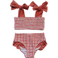 Gingham Ruched Bikini Set
