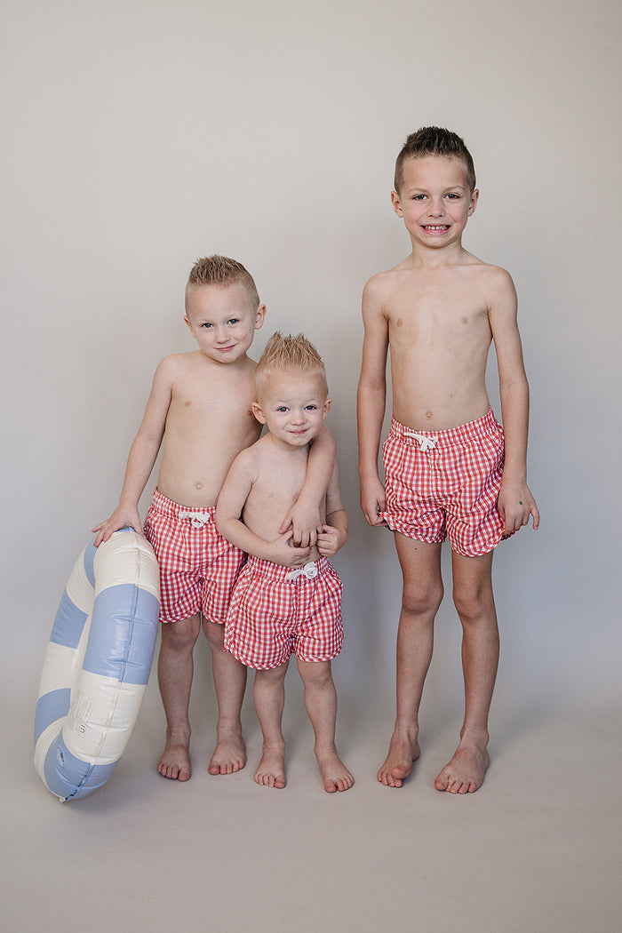 Gingham Swim Shorts