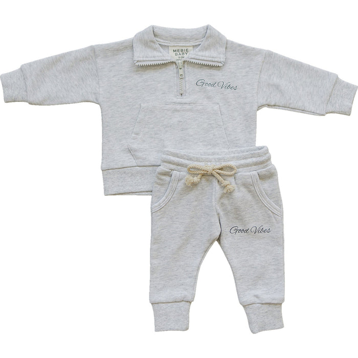 Good Vibes Quarter Zip French Terry Set